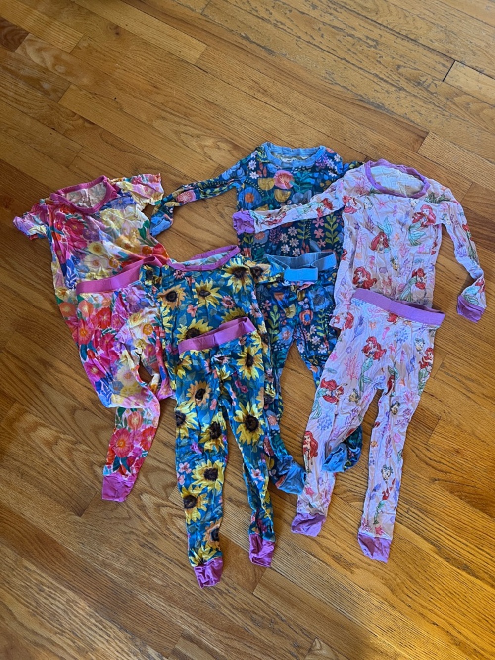 Little Sleepies Girls PJs 2 Short sleeve and 2 long sleeve